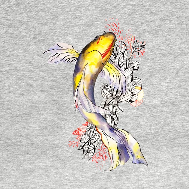 Yellow Koi by Alla_LSK